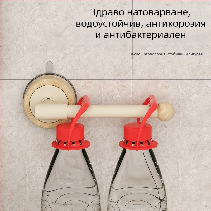 Стенно монтиран държател за тоалетна хартия с вакуумно закрепване, неръждаема стомана, кръгла форма, ABS повърхност, стил лайт лукс