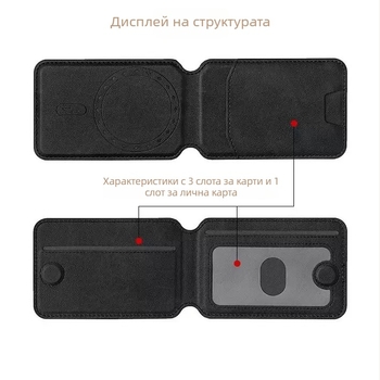 Магнитен държач за карти за iPhone 16 — двупластов дизайн, модел Magnetic Suction Card Holder-20