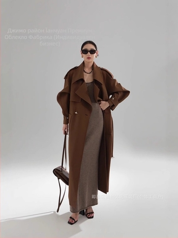 Дамско палто от полиестер, средна дължина, свободна кройка, костюмно яке, еднобортно закопчаване