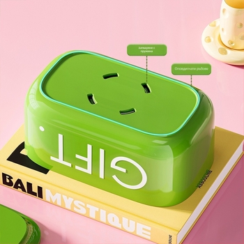 Кутия за салфетки с вградена пружина, голям капацитет, PP материал, настолен монтаж, издърпваща се