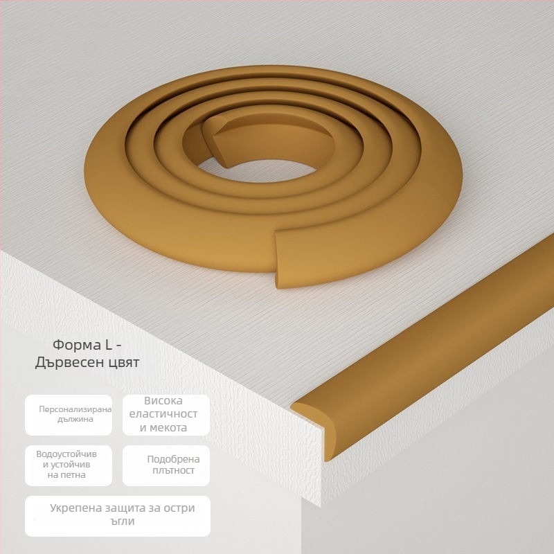 Защита за ъгъл на маса за деца — без лепило, безопасна за бебета, мека защита на ръба на масата и на стените