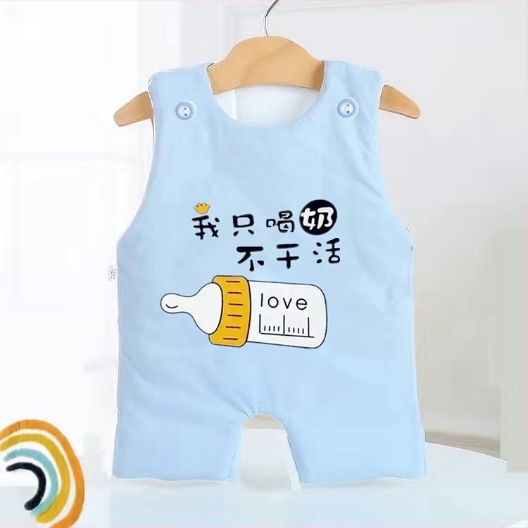 Бебешка памучна коремна лента — дебела топла жилет-стил коремна защита с мультяшен принт, памучна подплата и пълнеж, за 0–3 г