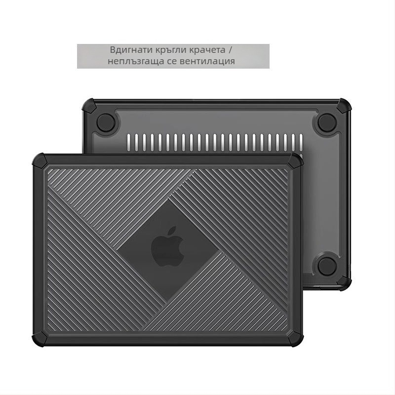 MacBook Pro 14 защитен калъф, PC+TPU, инжекционно формован, NOVEL, съвместим с A2442/A2779/A2918/A2992, защита от падане и от надраскване