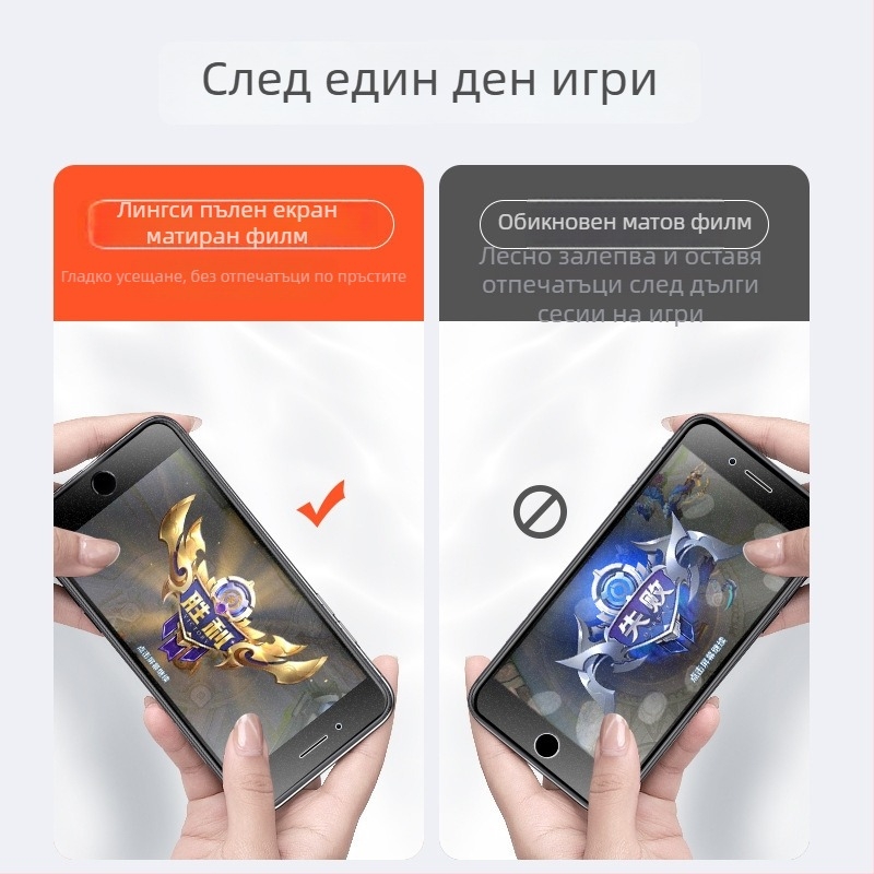 Стъклена защита за предния екран на iPhone 7 – закалено стъкло, мътен ефект, HD яснота, антиотпечатъци, автоматично възстановяване