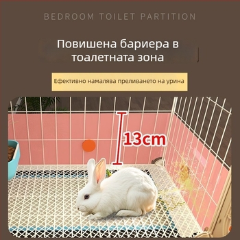 Клетка за зайци с интегрирана тоалетна против пръскане на урината, голяма вътрешна къща за домашни любимци (за зайци, морски свинчета и хамстери) — пластмасова, гнездо за домашни любимци, фабрично директно персонализиране за международна търговия, ексклузи