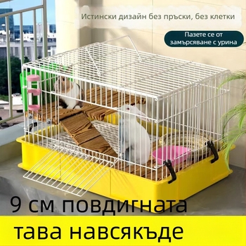 Дървена клетка за зайци за домашна употреба, гнездов стил, антиурина конструкция