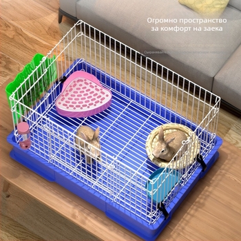 Дървена клетка за зайци за домашна употреба, гнездов стил, антиурина конструкция