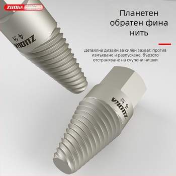 Екстрактор за водопроводни тръби, хромолибденова стомана, марка Left card, тегло 0.2