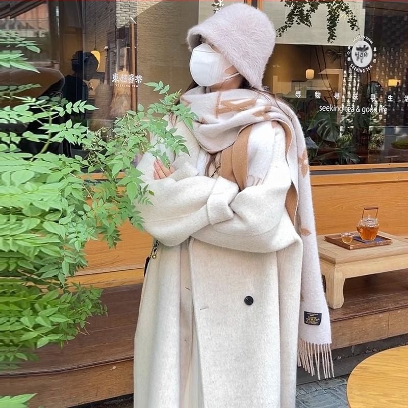 Женско палто от Chenille с спандекс, есен 2025, къс стил 40–50 см, 3/4 ръкави, полуотворена яка