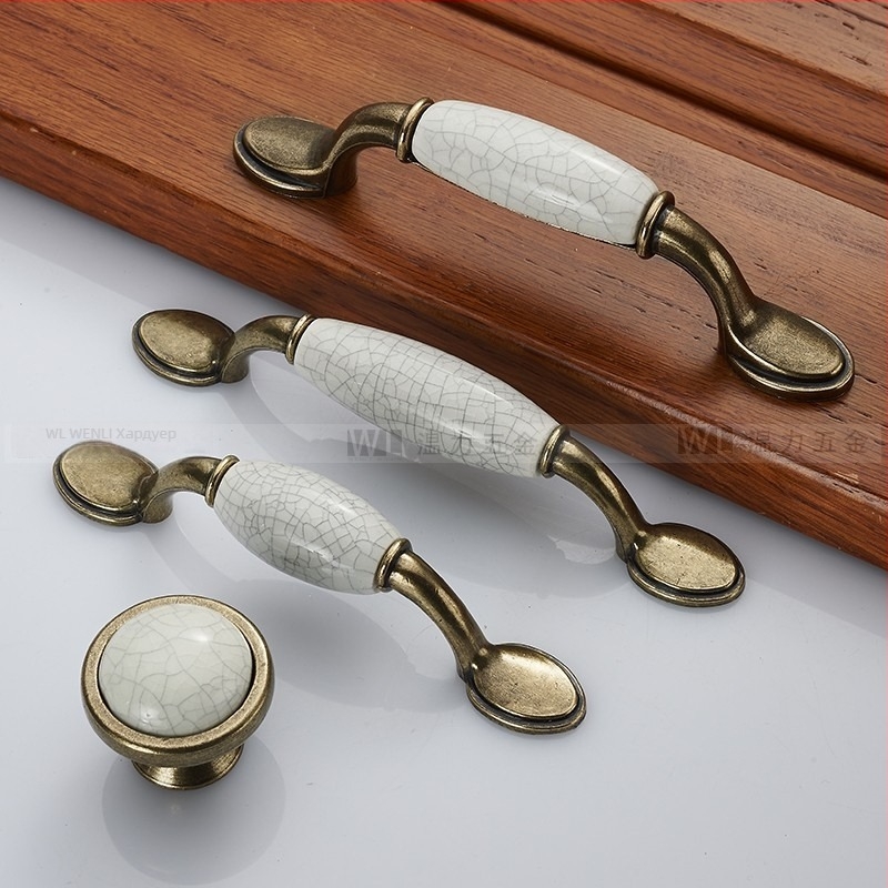 Дръжка Crack Handle за обувен шкаф – цинкова сплав, леене под налягане, европейски стил, античен хардуер