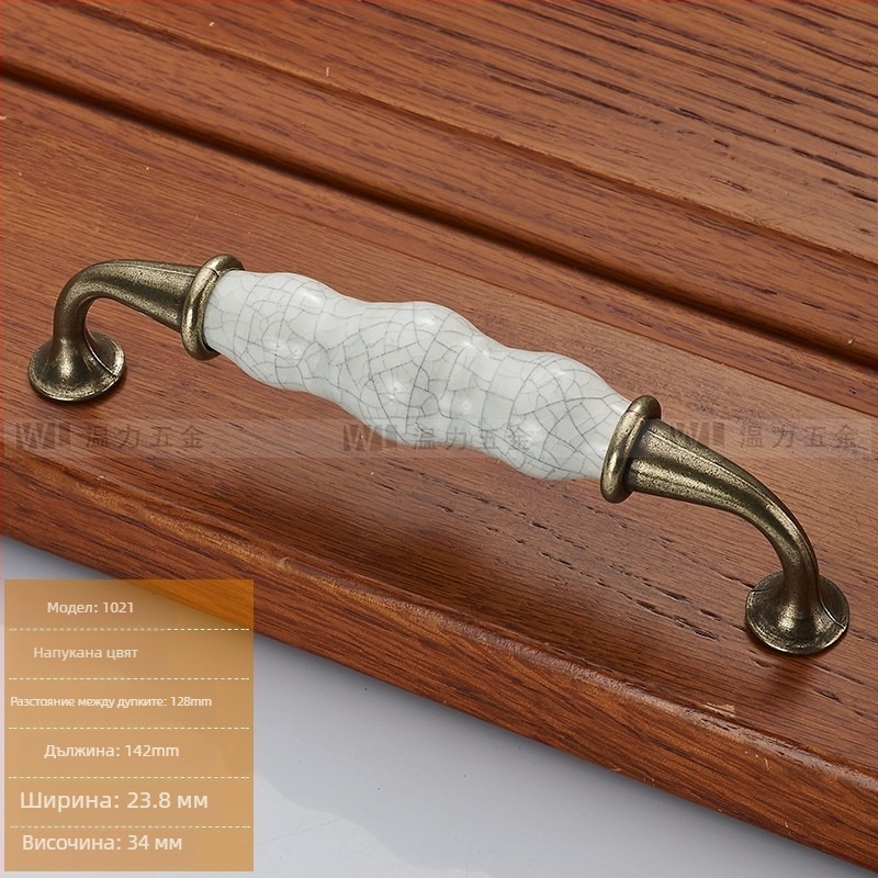 Дръжка Crack Handle за обувен шкаф – цинкова сплав, леене под налягане, европейски стил, античен хардуер