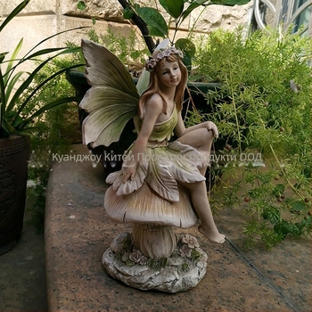 Градинска фея-фигура — Qite Art, карикатурна скулптура от синтетична смола, пластмаса/смола, картонена опаковка