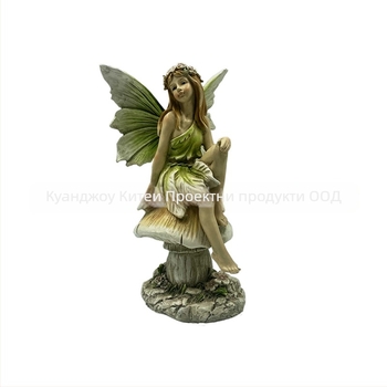 Градинска фея-фигура — Qite Art, карикатурна скулптура от синтетична смола, пластмаса/смола, картонена опаковка