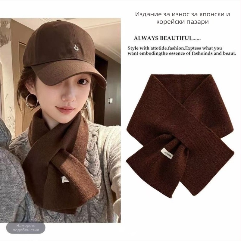 Вълнен плетен шал със самозагряваща функция, поддържа топлината, за четири сезона, машинна бродерия