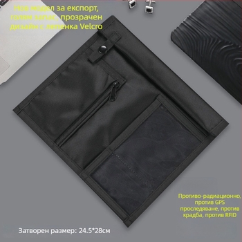 Чанта за лаптоп с RFID защита и защита от сигнали, двоен слой защита от кражба, вътрешно нанозащитно покритие, Oxford плат