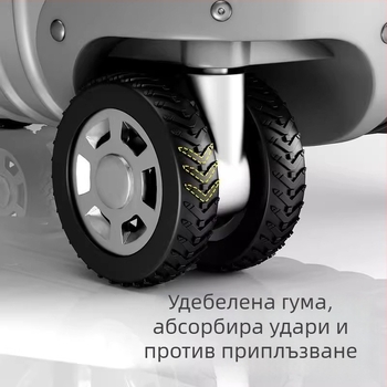 Покривало за колелото на багаж — защитно гумено покритие за куфар, замества безшумно универсално колело, силиконово уплътнение, ABS материал, пролет 2025