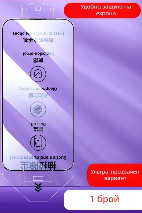 Защитно стъкло за дисплея на iPhone 13 Pro Max, темперирано стъкло, предна мембрана, HD, антиотпечатъци, пълен екран