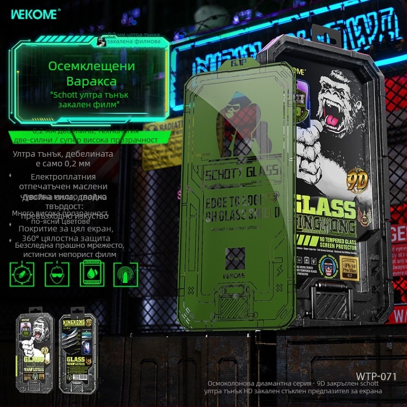 WEKOME закалено стъкло за преден екран – HD, пълен екран, за Apple устройства