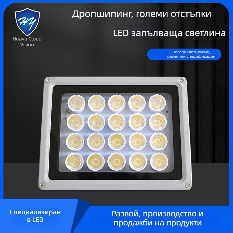 LED светлина за видеонаблюдение на пътища и паркинги — IP66, 12V/AC24V/AC220V, 15–100W, 2400–4200 lm