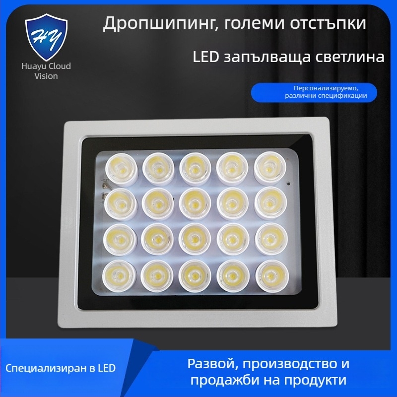 LED светлина за видеонаблюдение на пътища и паркинги — IP66, 12V/AC24V/AC220V, 15–100W, 2400–4200 lm