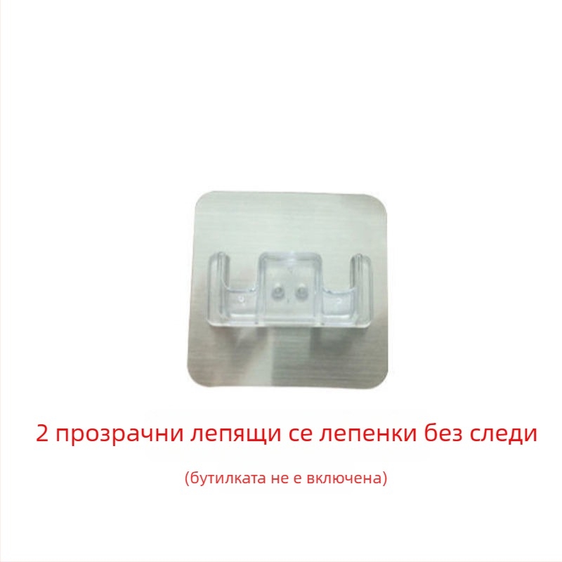 Пластмасов стенен дозатор за течности, натисков тип, за баня (сапун, шампоан, душ гел и дезинфектант)