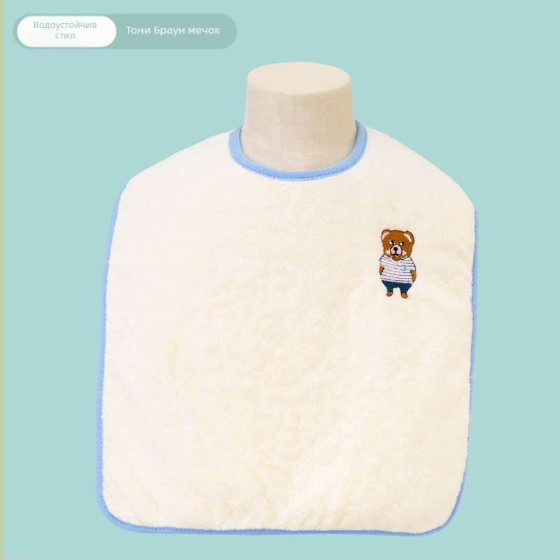 Бебешка кърпа за миене с Coral Velvet, карикатурен принт, бродирана, за бебета, 80–100 g