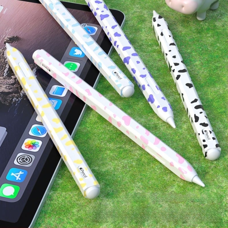 Защитен калъф за Apple Pencil 2, силиконов с кравешки принт — удароустойчив, износоустойчив и защита при изпускане