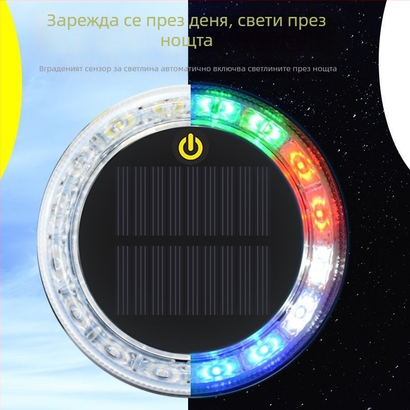 LED задна светлина за автомобил – соларно захранване, без кабели, модел Solar flash tail light, 3.7V, корпус LED PC
