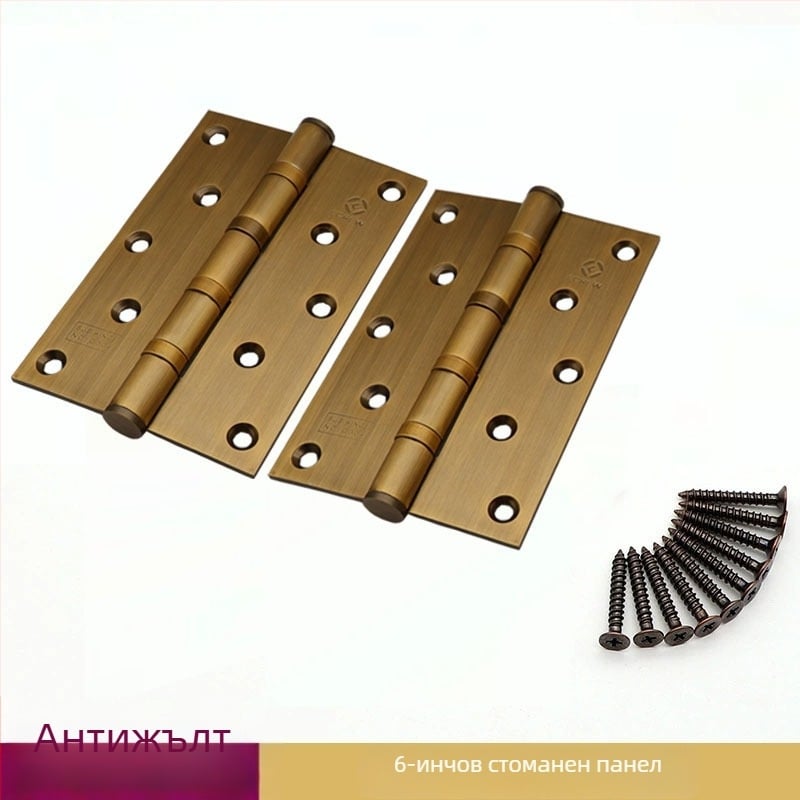 Шарнир за врати с лагер, неръждаема стомана, полирана повърхност, дебелен дизайн, модерен стил