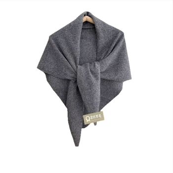 Триъгълен шал от вълнено-смесена прежда, плетен, корейски стил, топло, четирисезонен