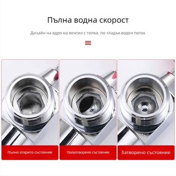 Ъглов клапан, 304 неръждаема стомана, ротационен монтаж, за система за топла вода, тегло 150 г