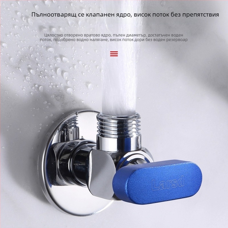 Ъглов клапан, 304 неръждаема стомана, ротационен монтаж, за система за топла вода, тегло 150 г