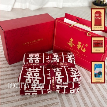 Сватбено одеяло от акрилни влакна, 500-799 г, подходящо за всички сезони, нишково одеяло