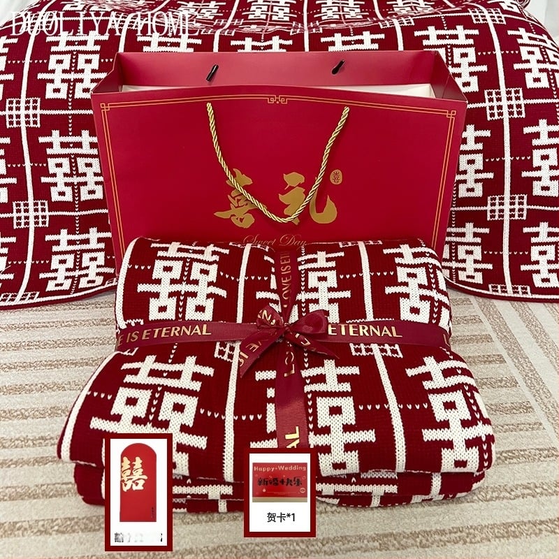 Сватбено одеяло от акрилни влакна, 500-799 г, подходящо за всички сезони, нишково одеяло