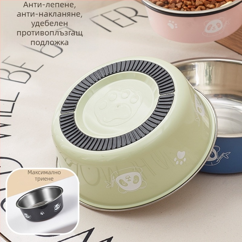 Mengdi неръждаема стомана – съд за домашни любимци с антиподхлъзване, чиния за кучета и котки, произход Taizhou, Zhejiang