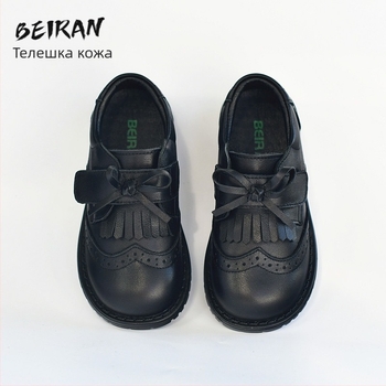 Барокова Лолита обувки за момичета, кожа горна част, EVA стелка, гумена подметка, закопчаване с велкро