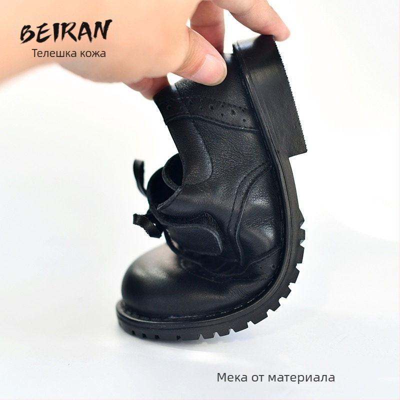 Барокова Лолита обувки за момичета, кожа горна част, EVA стелка, гумена подметка, закопчаване с велкро