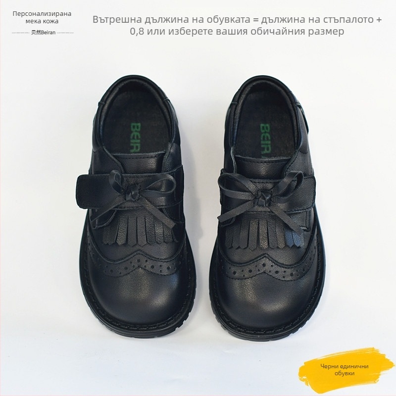 Барокова Лолита обувки за момичета, кожа горна част, EVA стелка, гумена подметка, закопчаване с велкро