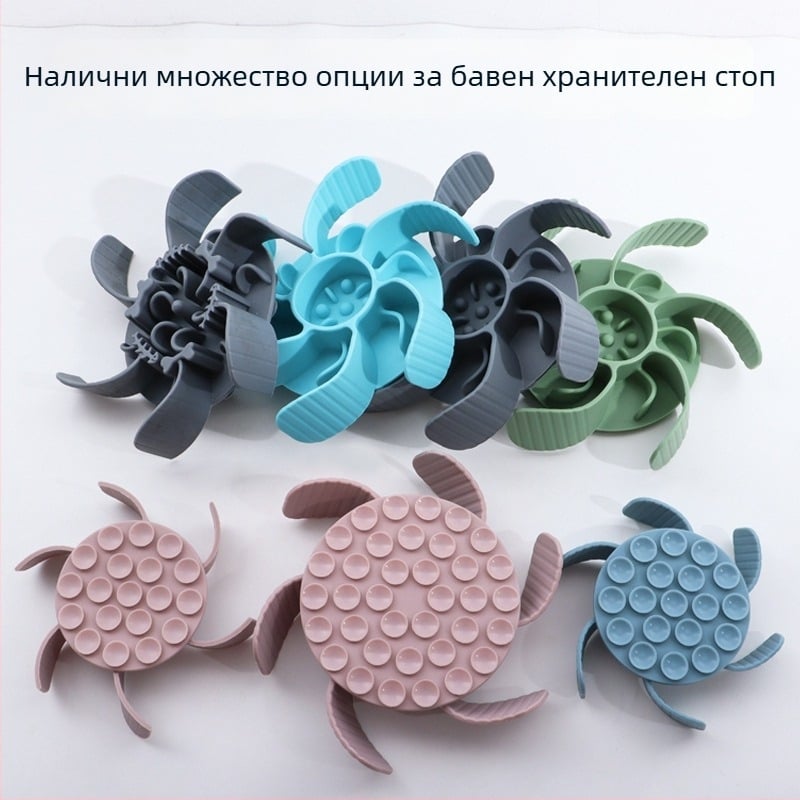 Чиния за бавно хранене за домашни любимци, силиконова, с вакуумна чашка, предотвратяване на задавяне, за котки и кучета