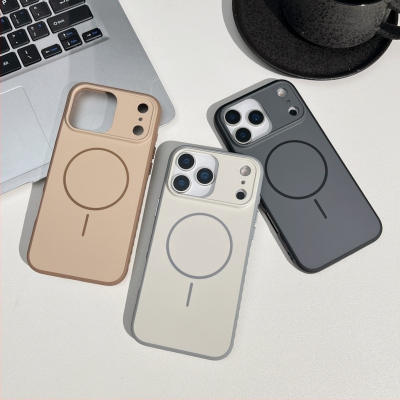 Shell Xinfa калъф за iPhone 12–17 Pro/Max с матирана повърхност, гръб-кейс, PC пластмаса, магнитно задържане, защита от износване и изпускане, отпечатъци