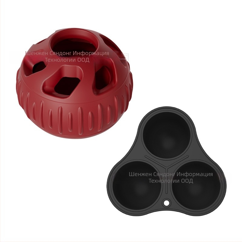 Силиконова дъвкателно-хранителна играчка за кучета с топка за хранене и изтичане на храна, марка Enjoy the movement