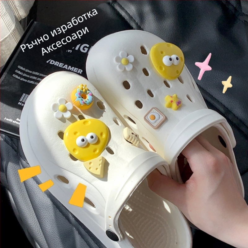 3D цвете украса за обувки, DIY аксесоар за джапанки и ежедневни обувки, модел PJ001, стил Duoduo