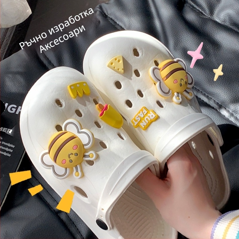 3D цвете украса за обувки, DIY аксесоар за джапанки и ежедневни обувки, модел PJ001, стил Duoduo