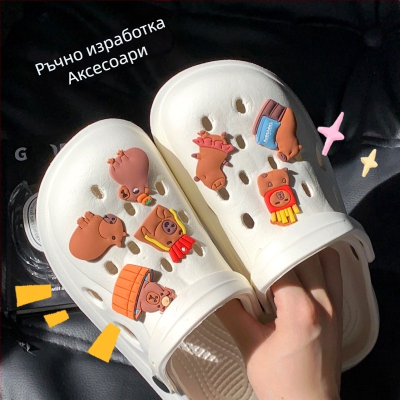 3D цвете украса за обувки, DIY аксесоар за джапанки и ежедневни обувки, модел PJ001, стил Duoduo