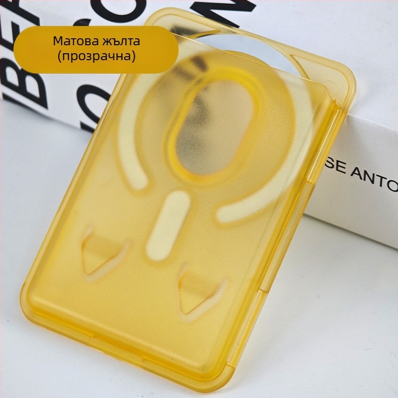 Магнитен държач за карти за iPhone 16 – матиран PC твърд корпус, персонализирано лого, магнитна задна лепенка