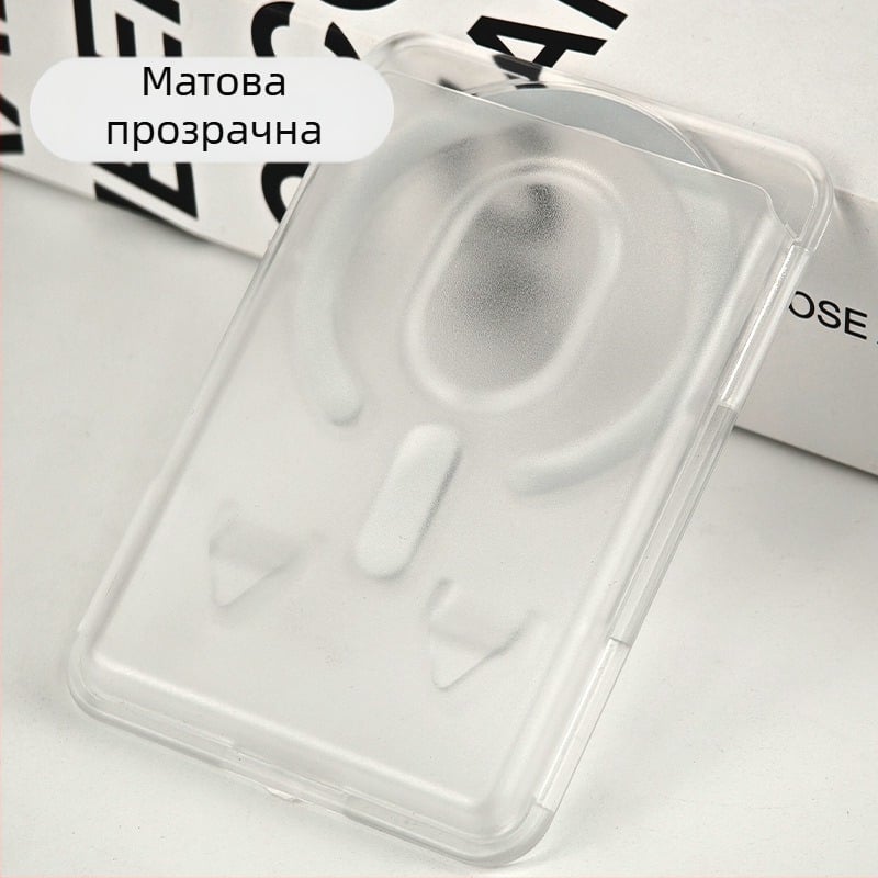 Магнитен държач за карти за iPhone 16 – матиран PC твърд корпус, персонализирано лого, магнитна задна лепенка