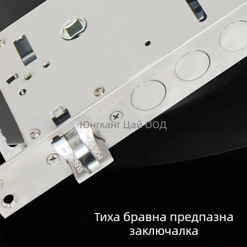 Умен пръстов заключвач за врати – цялостно стоманено тяло, цилиндричен корпус, квадратен език, анти-джаминг, двойно заключване (Модел 712-all steel, тегло 700 g, марка Qianlan)