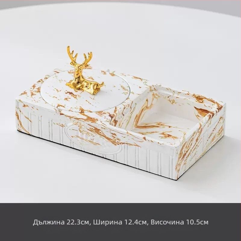 Пепелник от PET, с ключодържател, повторно използваем, квадратен минималистичен дизайн за дома