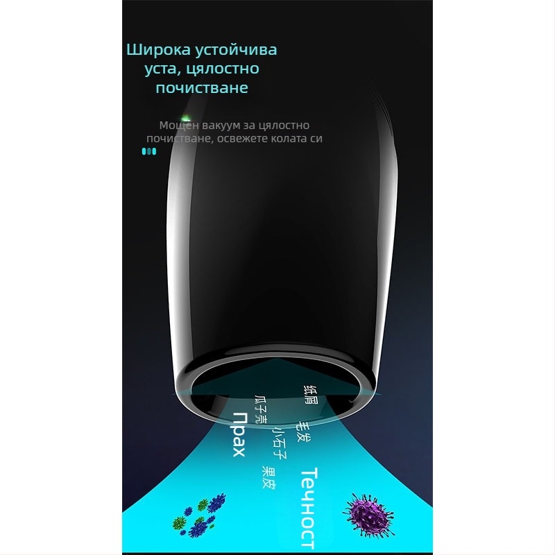 Автомобилна мини прахосмукачка за мокро и сухо почистване — 9000 Па всмукване, 12 В, 120 Вт, 450 см кабел