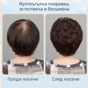 Топер за коса за жени, къса къдрава прическа, обемен елемент, влакна устойчиви на високи температури, механизъм за закрепване